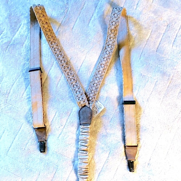 RARE!! Free People. Crochet Suspenders - Picture 2 of 6